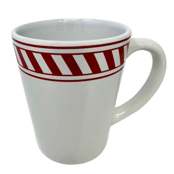 DesignPac Gifts LLC Coffee Mug Cup Red And White Stripe Design 10oz 4 Inch Tall - Picture 2 of 10